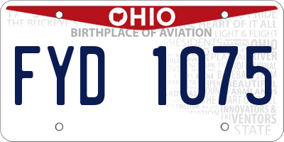 OH license plate FYD1075