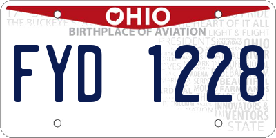 OH license plate FYD1228