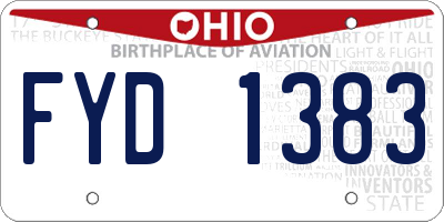 OH license plate FYD1383
