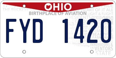 OH license plate FYD1420