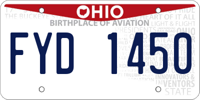 OH license plate FYD1450