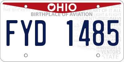 OH license plate FYD1485