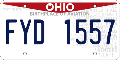 OH license plate FYD1557