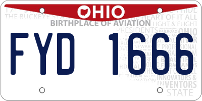 OH license plate FYD1666