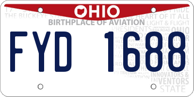 OH license plate FYD1688
