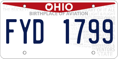 OH license plate FYD1799