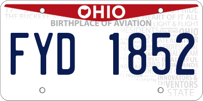 OH license plate FYD1852