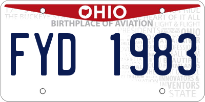 OH license plate FYD1983