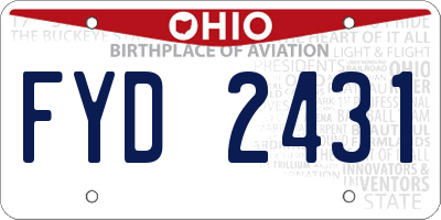 OH license plate FYD2431