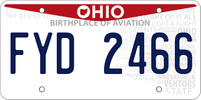 OH license plate FYD2466