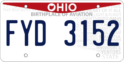 OH license plate FYD3152