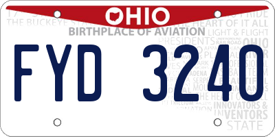 OH license plate FYD3240