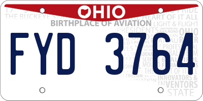 OH license plate FYD3764