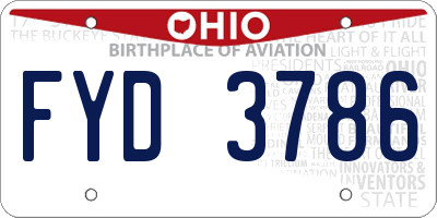 OH license plate FYD3786