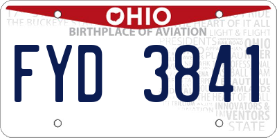 OH license plate FYD3841