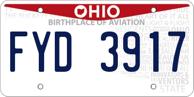 OH license plate FYD3917