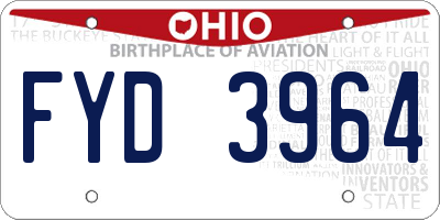 OH license plate FYD3964