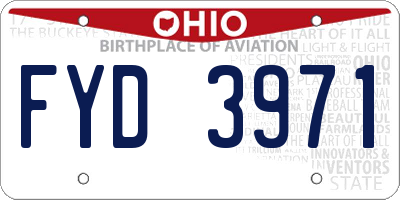 OH license plate FYD3971