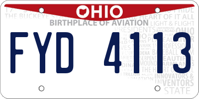 OH license plate FYD4113
