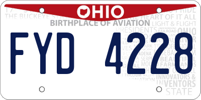 OH license plate FYD4228