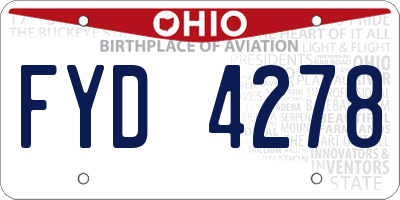 OH license plate FYD4278