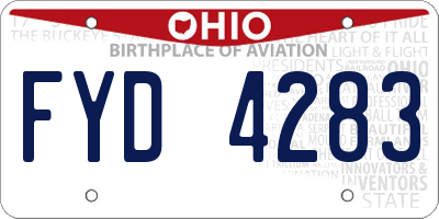 OH license plate FYD4283