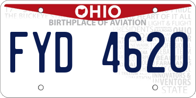 OH license plate FYD4620