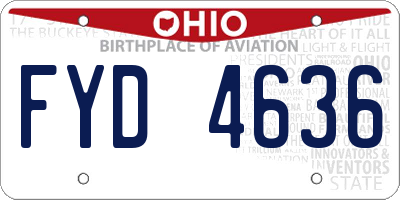 OH license plate FYD4636