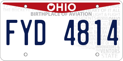 OH license plate FYD4814