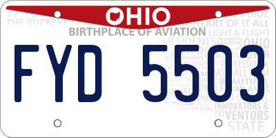OH license plate FYD5503