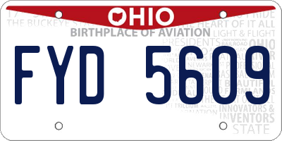 OH license plate FYD5609