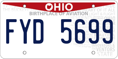 OH license plate FYD5699