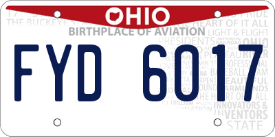 OH license plate FYD6017