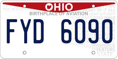 OH license plate FYD6090