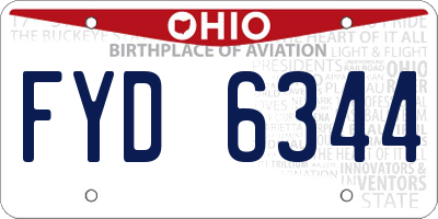 OH license plate FYD6344