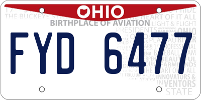 OH license plate FYD6477