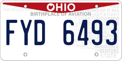 OH license plate FYD6493