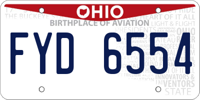 OH license plate FYD6554