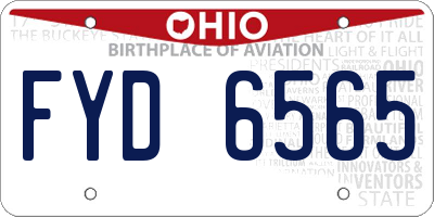 OH license plate FYD6565
