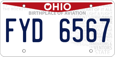 OH license plate FYD6567