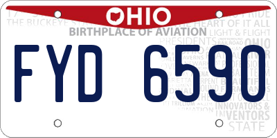 OH license plate FYD6590