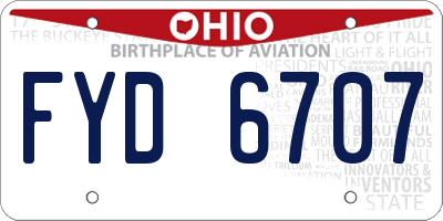 OH license plate FYD6707
