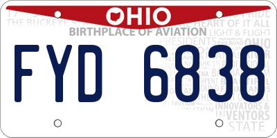 OH license plate FYD6838
