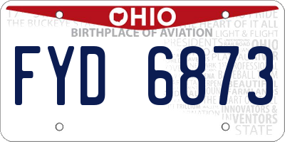 OH license plate FYD6873