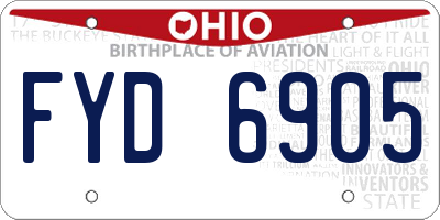OH license plate FYD6905