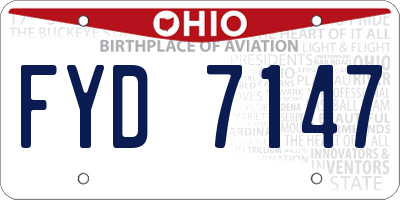 OH license plate FYD7147