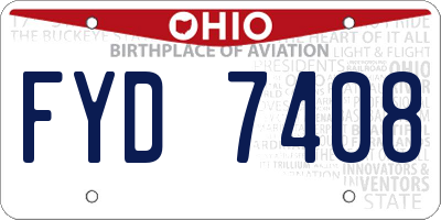 OH license plate FYD7408