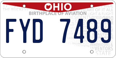 OH license plate FYD7489