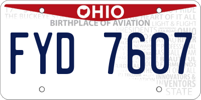OH license plate FYD7607