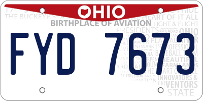 OH license plate FYD7673